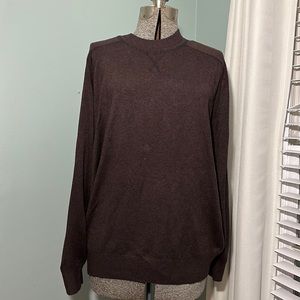 BORN Men's Brown Cashmere/ Silk Blend Long Sleeve Pullover Sweater Size XL